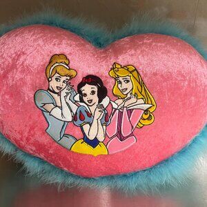 Disney princess heart shaped pillow featuring Cinderella, Snow White & Aurora